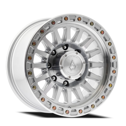 17" Arena Trophy 17x9 8x180 0mm Gloss Silver Machined Wheel For Chevy GMC Rim