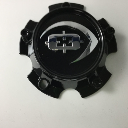 Vision 421 Cannibal Gloss Black 5 Lug Center Cap 5x5 C421GB-55