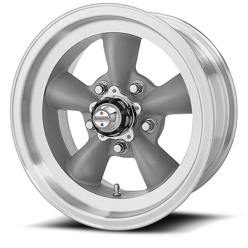 American Racing Vintage VN105 Torq Thrust D 15x8 5x4.5 Gray Machine Rim 15" 0mm
