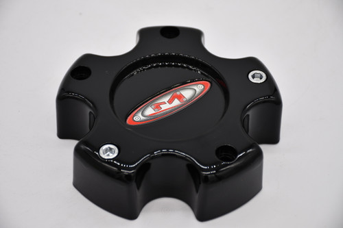 Moto Metal Gloss Black Red Logo Wheel Center Cap Hub Cap 845L121B 4.75"