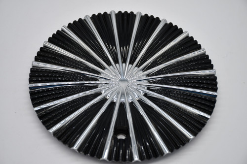 Rev Chrome Gloss Black Wheel Center Cap Hub Cap C10825 7.25"