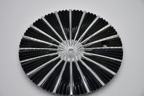 Rev Chrome Gloss Black Wheel Center Cap Hub Cap C10825 7.25"