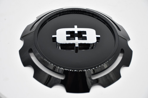 Vision Gloss Black Chrome Logo Wheel Center Cap Hub Cap C146601-1 8.75"