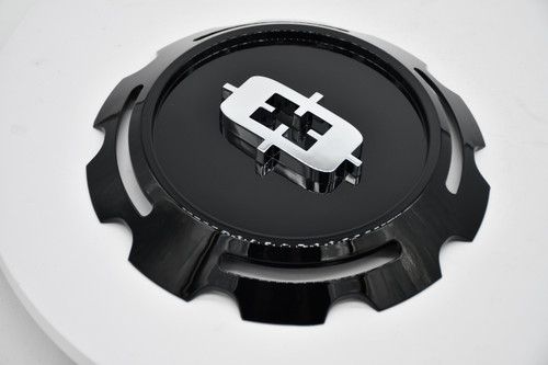 Vision Gloss Black Chrome Logo Wheel Center Cap Hub Cap C146601-1 8.75"