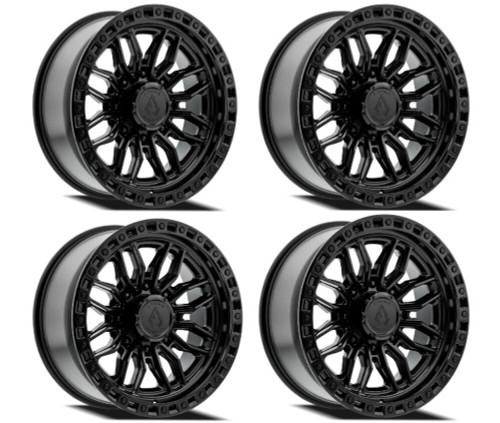 Set 4 20" Arena Hustle 20x9 8x180 20mm Satin Black Center Glossy Black Lip Rims