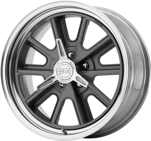 American Racing VN427 Shelby Cobra 17x8 5x4.5 Mag Gray Center Polished Wheel 0mm