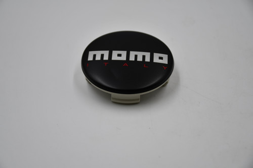 Momo Matte Black/Silver Red Logo Wheel Center Cap Hub Cap CAP-199(BLK) 2.125" Momo Italy