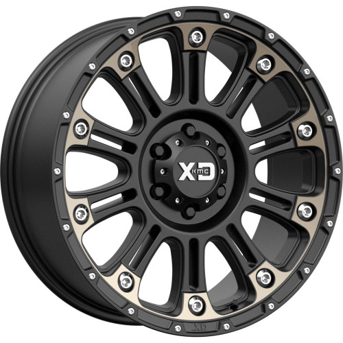 XD XD829 Hoss II 17x9 5x5.0 Satin Black Machined Dark Tint Wheel 17" -12mm Rim