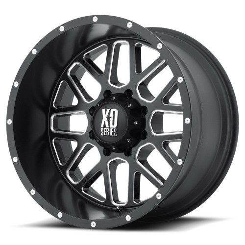 XD XD820 Grenade 22x12 6x5.5 Satin Black Milled Wheel 22" -44mm Rim