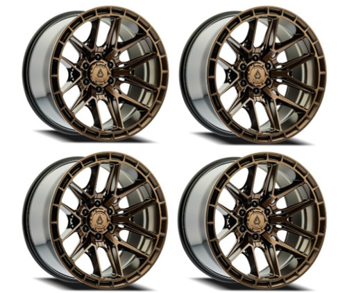 Set 4 18" Arena 18x9 6x135 1mm Battle Smoked Bronze Tint Clear Truck SUV Rims