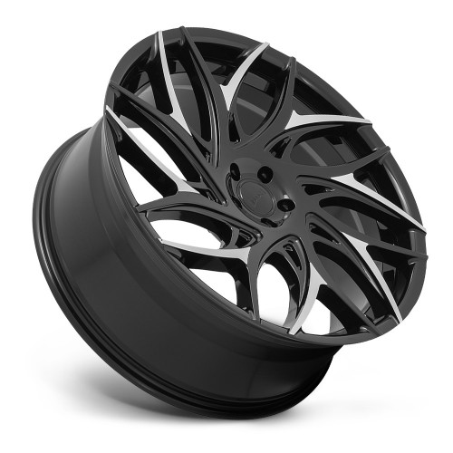 DUB  S259 G.O.A.T. 22x9 5x4.5 Gloss Black Machined Spokes Wheel 22" 35mm