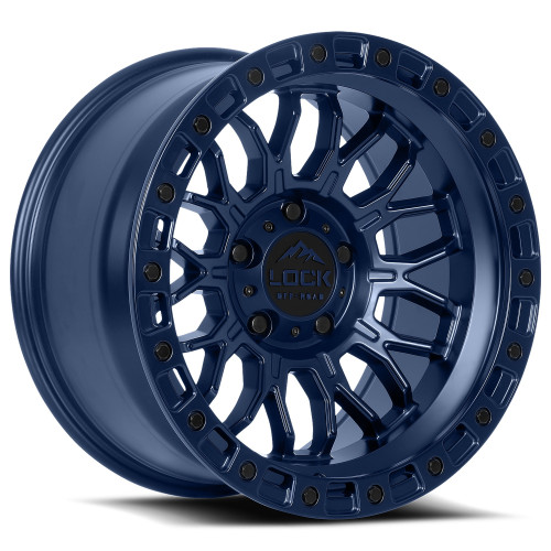Lock Offroad Combat 17x9 6x135 12mm Matte Blue Wheel Offroad Truck SUV Rim
