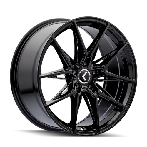 19" Kraze Evolve Gloss Black 19x8.5 Wheel 5x112 30mm Rim KR196-9845GB30