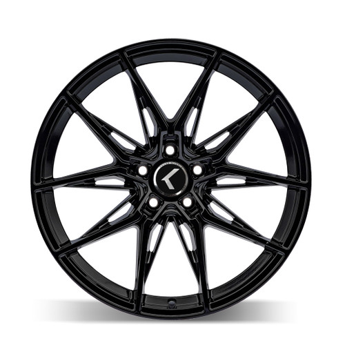 22" Kraze Evolve Gloss Black 22x9 Wheel 5x4.5 35mm Rim KR196-22965GB35