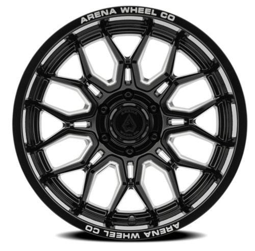22" Arena Violator Gloss Black Milled 22x12 Wheel 5x5 -44mm Rim A117222075N04416