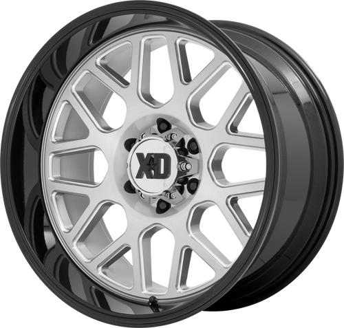 XD XD849 Grenade 2 20x10 6x135 Brushed Milled Gloss Black Lip Wheel 20" -18mm