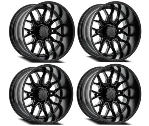 Set 4 22" Arena Violator Satin Black 22x12 Wheels 8x180 -44mm Lifted Truck Rims