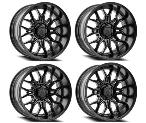 Set 4 20" Arena Violator Satin Black 20x10 Wheels 6x5.5  -18mm Truck SUV Rims