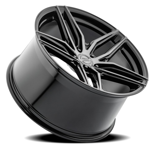 19" Select Shadow Glossy Black Brushed DDT Face 19x8.5 Wheel 5x4.5 35mm Rim