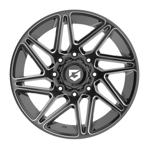 20" Gear Off Road 777BM Gloss Black Milled 20x10 Wheel 8x170 -19mm Truck Rim