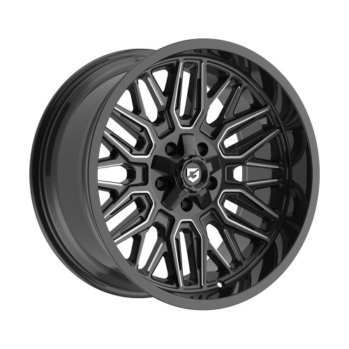 20" Gear Off Road 775BM Gloss Black Milled 20x9 Wheel 5x5 5x5.5 18mm Truck Rim