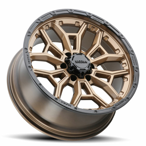 20" Ultra 126BZ Warmonger 6 Bright Bronze Black Lip 20x10 Wheel 6x5.5 -25mm Rim
