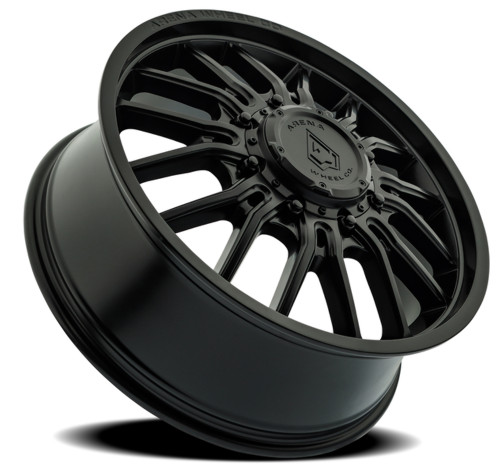 22" Arena Dually Thunder Front Glossy Black 22x8.25 Wheel 8x200 105mm Rim