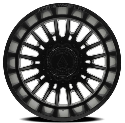 22" Arena Dually Thunder Rear Glossy Black 22x8.25 Wheel 10x225 -202mm Rim
