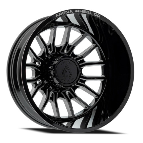 20" Arena Dually Thunder Rear Gloss Black Milled 20x8.25 Wheel 8x210 -220mm Rim