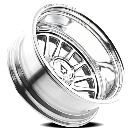 22" Arena Dually Rival Front Milled Polished 22x8.25 Wheel 10x225 105mm Rim