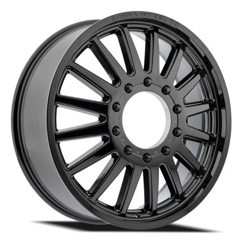 24" Arena Dually Rival Front Glossy Black 24x8.25 Wheel 8x210 105mm Rim