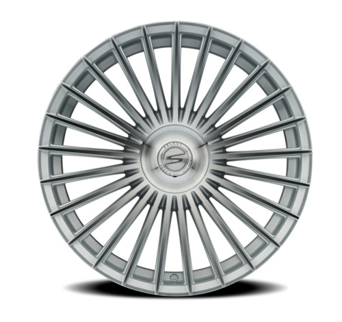 22" Select Bristol Gloss Silver Machined 22x10.5 Wheel 5x112 38mm Rim