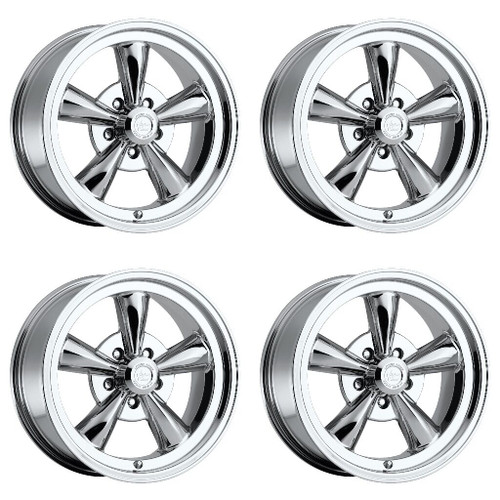 Set 4 15" Vision 141 Legend 5 Chrome 15x7 Wheels 5x4.75 (5x120.65) -7mm Rims