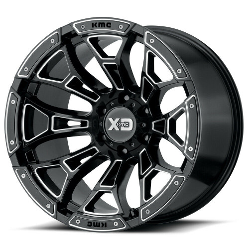 XD XD841 Boneyard 20x10 8x6.5 Gloss Black Milled Wheel 20" -18mm Rim