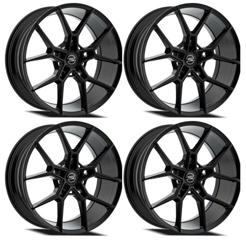 Set 4 20" Select Alpine Satin Black 20x10.5 Wheels 5x4.5 (5x114.3) 38mm Rims