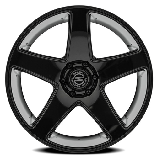 24" Select Spectrum Glossy Black 24x10 Wheel 5x5 15mm Rim S104240073P1502