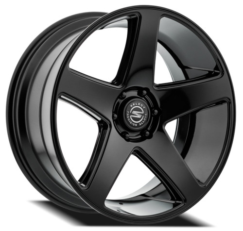 Set 4 22" Select Spectrum Glossy Black 22x10 Wheels 6x5.5 (6x139.7) 19mm Rims