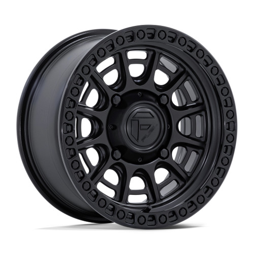 Set 4 15" Fuel UTV FV832 Cycle UTV Matte Black Gloss Black Lip 15x7 6x5.5 38mm Rims