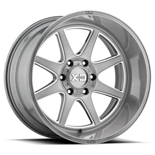 22" XD XD844 Pike 22x10 Titanium Brushed Milled 6X135 Wheel -18mm Rim
