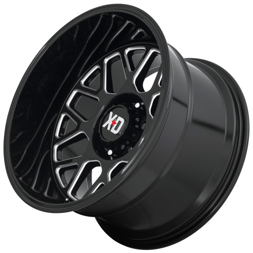 XD XD849 Grenade 2 20x10 6x5.5 Gloss Black Milled Wheel 20" -18mm Rim