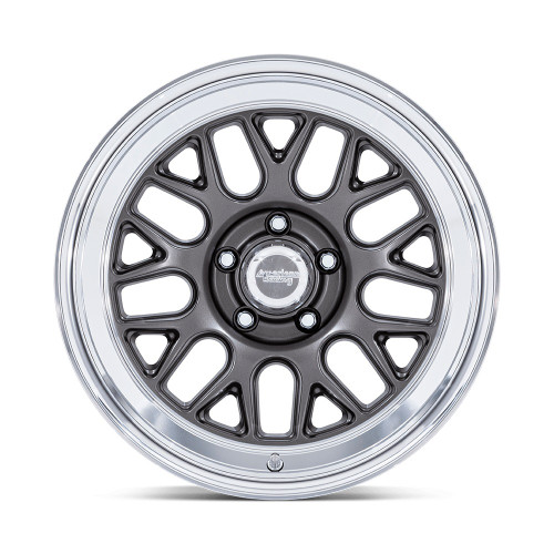 17" American Racing Vintage VN516 G-Force 17x8 5x4.5 0mm  Anthracite W/ Diamond Cut Lip