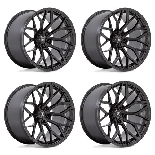 Set 4 20" Asanti Black AB039 Mogul 5 Satin Black 20x10.5 Wheels 5x112 38mm Rims