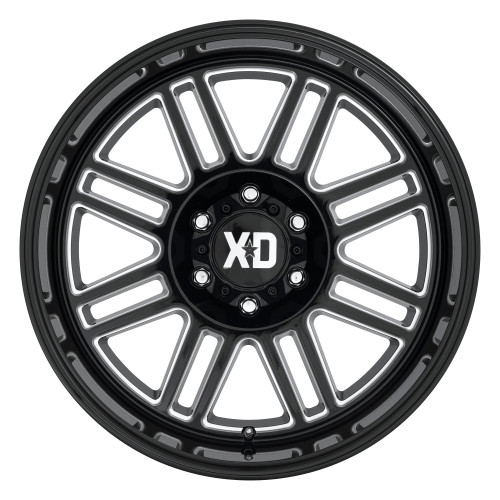 20" XD XD850 Cage 20x9 Gloss Black Milled 5x150 Wheel 0mm Rim
