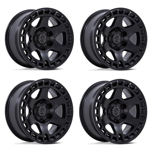 Set 4 18" Black Rhino Hard Alloys BR022 Bahari Matte Black 18x8 6x120 45mm Rims Offroad Truck SUV Wheels