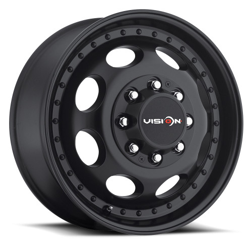 19.5" Vision 181 Hauler Dually Matte Black 19.5x6.75 Wheel 8x6.5 (8x165.1) 102mm Rim