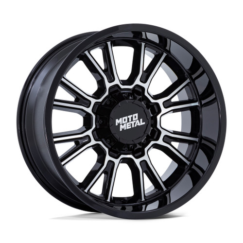 Set 4 22" Moto Metal MO810 Legacy 22x9 8x6.5 1mm Gloss Black Machined Truck Rims Offroad Wheels