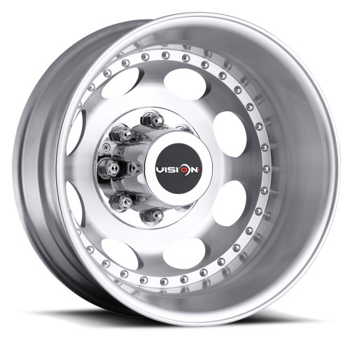 19.5" Vision HD 181Z Van Dually Machined Wheel 19.5x6.75 8x6.5 Rear Rim -143mm