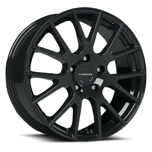 16" Vision Street 18 Hellion Gloss Black Wheel 16x7 5x4.5 Rim 38mm