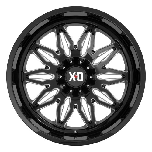 XD XD859 Gunner 22x10 5x5 5x5.5 Gloss Black Milled Wheel 22" -18mm Rim
