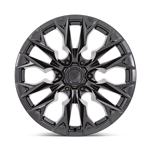 22" Fuel D804 Flame 22x12 5x5 -44mm Blackout Wheel For Jeep Wrangler Gladiator